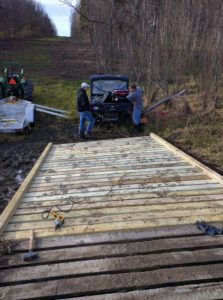 Thanks to Nathan F, Andy L, Jim W, Duane S, and Chad M the bridge on trail 8 has been fixed. That would have stopped us from going from Solon to Shueyville. Thanks guys.